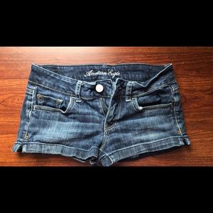 American Eagle dark denim shorts